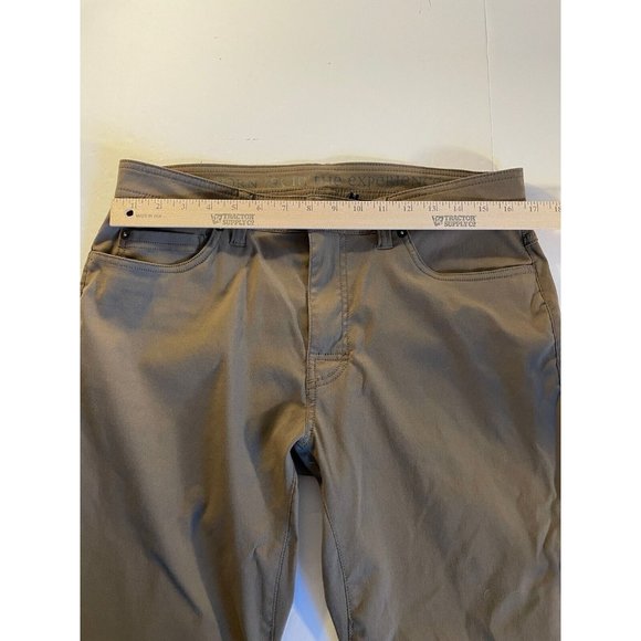 prAna Breathe Pants 34 X 29 Brown Slim Fit 5 Pocket Straight Leg Casual Hiking - Picture 12 of 13